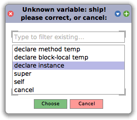 Popup box for unknown ship variable