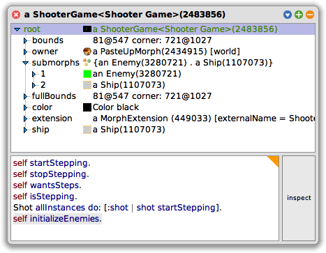 Object explorer on a ShooterGame instance