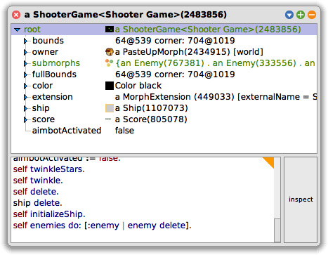 Object explorer on a ShooterGame instance